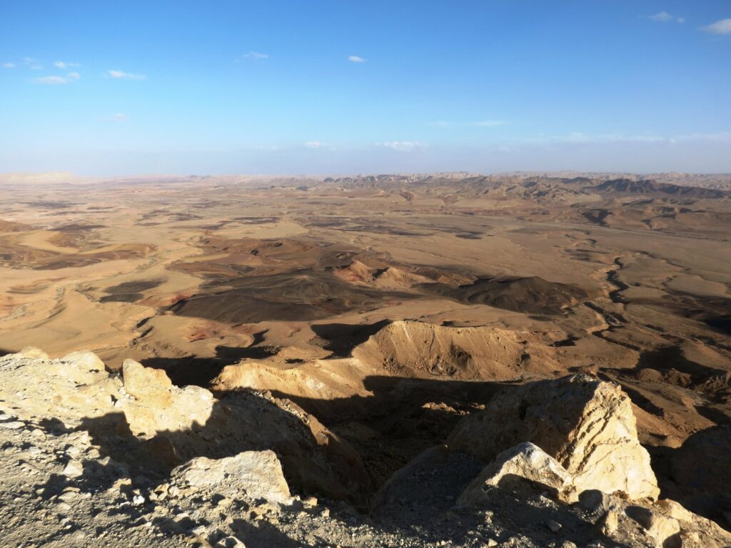 הנוף של מכתש רמון.